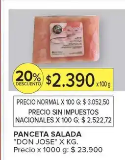 Carrefour Market Panceta Salada 'Don Jose' x kg oferta