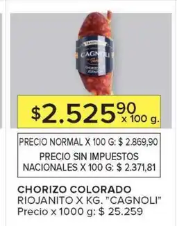Carrefour Market Chorizo Colorado Riojanito oferta