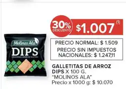 Carrefour Galletitas de Arroz Dips x 100 g 'Molinos Ala' oferta
