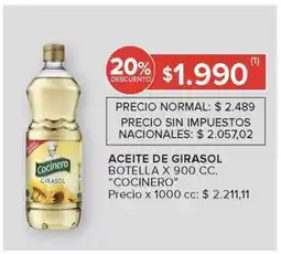Carrefour Aceite de Girasol Cocinero oferta