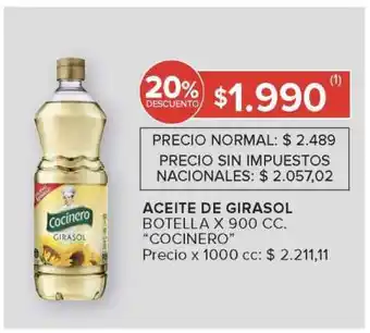 Carrefour Aceite de Girasol Cocinero oferta
