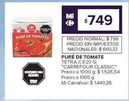 Carrefour Puré de tomate oferta