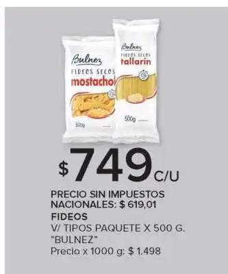 Carrefour Fideos Bulnez oferta