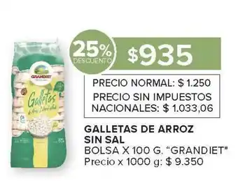 Carrefour Galletas de Arroz Sin Sal oferta