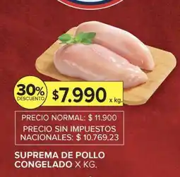 Carrefour Suprema de Pollo Congelado oferta