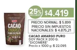 Carrefour Cacao Amargo Puro oferta