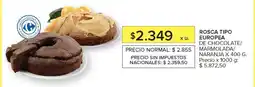 Carrefour Rosca Tipo Europea de Chocolate/Mermelada/Naranja x 400 g oferta
