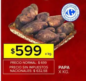 Carrefour Papa x kg oferta