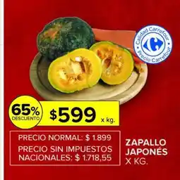 Carrefour Zapallo Japonés x kg oferta