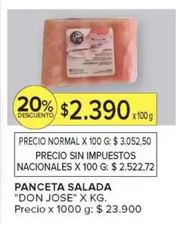 Carrefour Panceta Salada 'Don Jose' x kg oferta