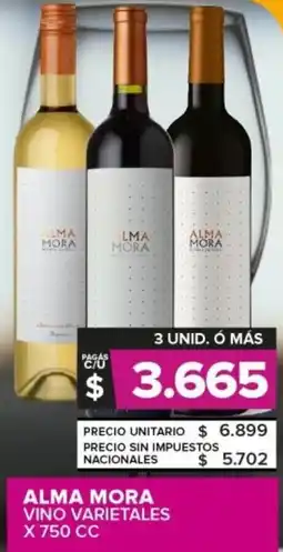 Carrefour Alma mora vino varietales oferta
