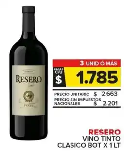 Carrefour Resero vino tinto clasico bot oferta