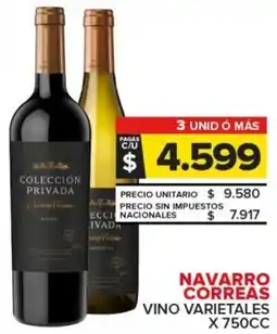 Carrefour Navarro correas vino varietales oferta