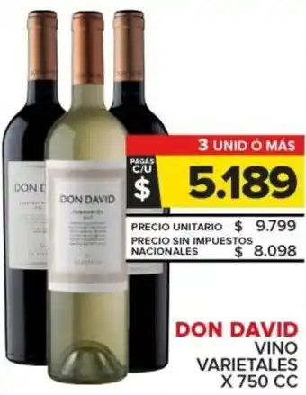 Carrefour Don david vino varietales oferta