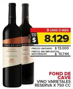 Carrefour Fond de cave vino varietales reserva oferta