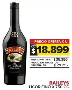 Carrefour Baileys licor fino oferta
