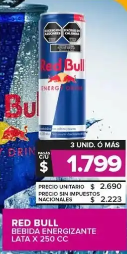 Carrefour Red bull bebida energizante lata oferta