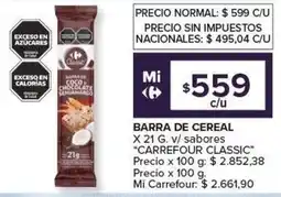 Carrefour Express Barra de cereal oferta