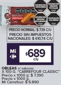 Carrefour Express Obleas v/ sabores oferta