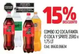 Supermercados Yaguar Combo x2 coca/fanta o coca y sprite zero oferta