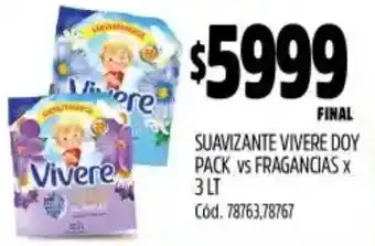Supermercados Yaguar Suavizante vivere doy pack vs fragancias oferta