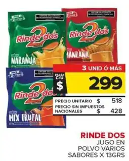 Carrefour Rinde dos jugo en polvo varios sabores oferta