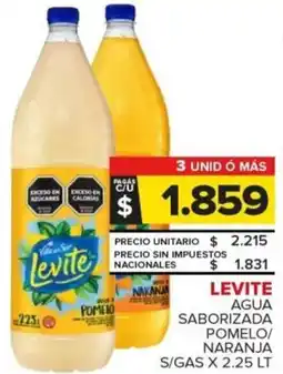 Carrefour Levite agua saborizada pomelo / naranja s/gas oferta