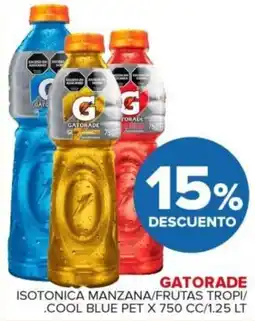 Carrefour Gatorade isotonica manzana / frutas tropi / cool blue pet oferta