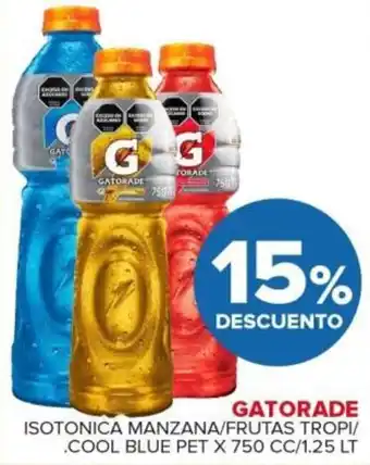 Carrefour Gatorade isotonica manzana / frutas tropi / cool blue pet oferta