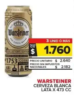 Carrefour Warsteiner cerveza blanca lata oferta