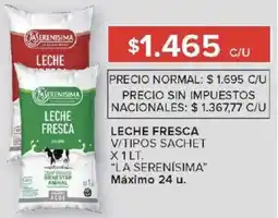 Carrefour Market Leche fresca v/tipos sachet oferta