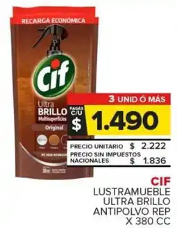 Carrefour CIF Lustramueble ultra brillo antipolvo rep oferta