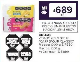 Carrefour Market Carrefour classic obleas wsabores oferta