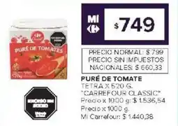 Carrefour Market Carrefour classic puré de tomates oferta