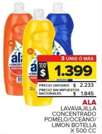 Carrefour Ala lavavajilla concentrado pomelo / oceano / limon botella oferta