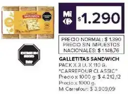 Carrefour Market Carrefour classic galletitas sandwich oferta