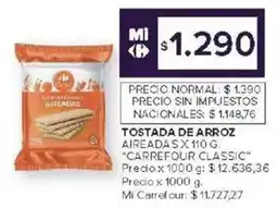 Carrefour Market Carrefour classic tostada de arroz aireadas oferta