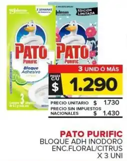 Carrefour Pato purific bloque adh inodoro enc.floral / citrus oferta