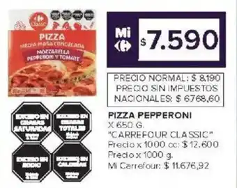 Carrefour Market Carrefour classic pizza pepperoni oferta