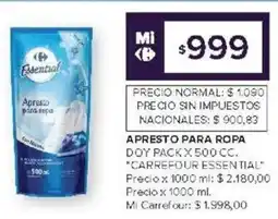 Carrefour Market Carrefour essential apresto para ropa doy pack oferta