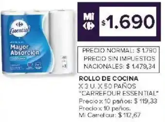 Carrefour Market Carrefour essential rollo de cocina oferta