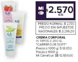 Carrefour Market Carrefour soft crema corporal vi tipos oferta