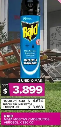 Carrefour Raid mata moscas y mosquitos aerosol oferta