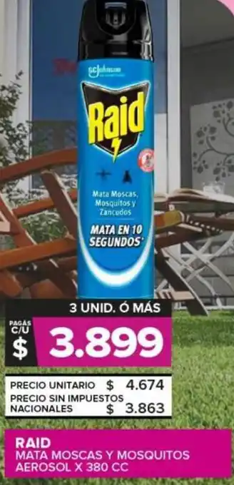 Carrefour Raid mata moscas y mosquitos aerosol oferta