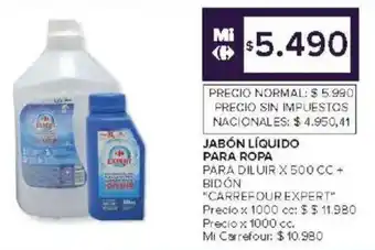 Carrefour Market Carrefour expert jabón líquido para ropa para diluir oferta