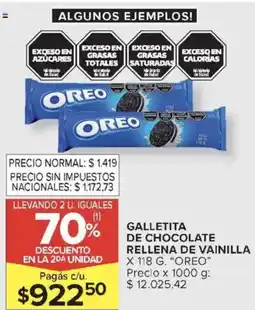Carrefour Market Oreo galletita de chocolate rellena de vainilla oferta