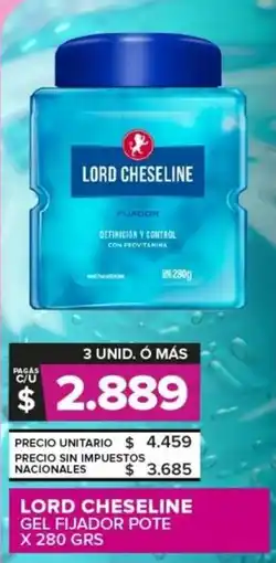 Carrefour Lord cheseline gel fijador pote oferta