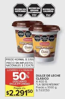 Carrefour Market La serenisima dulce de leche clásico oferta