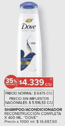 Carrefour Market Dove shampoo/acondicionador oferta