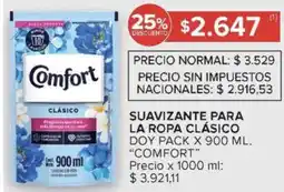 Carrefour Market Comfort suavizante para la ropa clásico doy pack oferta